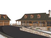 West Virginia River House Front Perspective