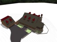 West Virginia River House Overhead Perspective