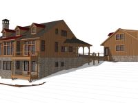 West Virginia River House Rear Left Perspective