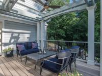 back patio seating - McLean waterfront - Graham project