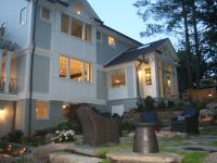 backyard details at dusk - McLean waterfront - Graham project