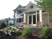back patio in spring - McLean waterfront - Graham project