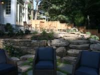 stonework in back patio - McLean waterfront - Graham project