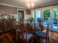 dining room with deck views - McLean waterfront - Graham project