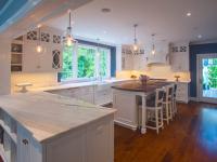 kitchen with island towards deck - McLean waterfront - Graham project