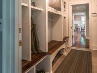 mudroom builtins looking at the dining room - McLean waterfront - Graham project