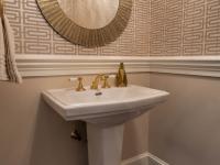 powder room details and wallpaper - McLean waterfront - Graham project