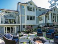 firepit and backyard patio - McLean waterfront - Graham project