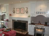 study with fireplace and built-ins - McLean waterfront - Graham project