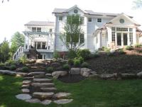 backyard with landscaping detail - McLean waterfront - Graham project