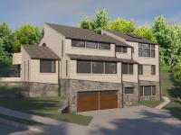 garage view of modern home from Ballard & Mensua