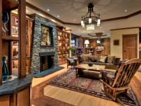 living room detail towards kitchen