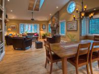 The living room and dining room in the renovated Ballard home