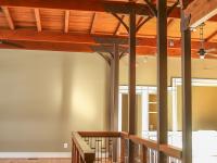 living room with stair view - Modern home makeover - Carr Baron project