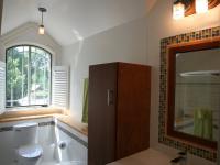 Carr project - nautical New England waterfront home - natural light bathroom