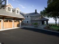 Carr project - nautical New England waterfront home - driveway detail