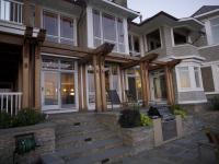 Carr project - nautical New England waterfront home - rear patio detail