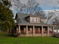 The Henry project's wrap around porch, front porch in the California bungalow style