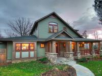 Henry Project's California Bungalow--the exterior at dusk