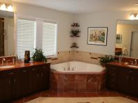 master bathroom and soaking tub for the empty nesters home