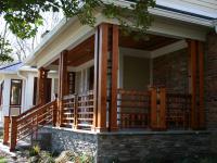 Details from the right side of the porch for the Ballard's new home