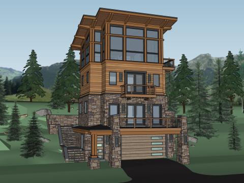 mountain Cottage 2 Car Option