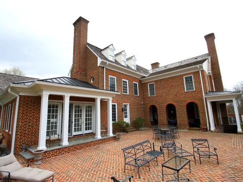 Finalized brick patio for outdoor entertaining on Highland Farm Rd