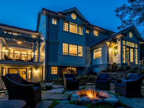 back of home by night - McLean waterfront - Graham project