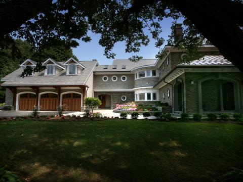 Carr project - nautical New England waterfront home - rear view