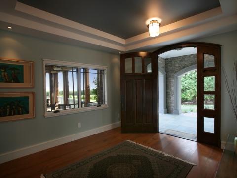 Carr project - nautical New England waterfront home - entryway foyer