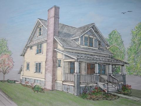 Cima project - clarendon bungalow - rendering of front