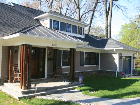 Eng - small cape code renovation - front porch right