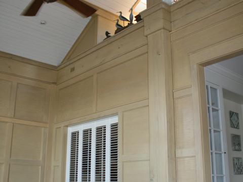 Enrico-Easton - waterfront cottage renovation - living room vaulted ceiling