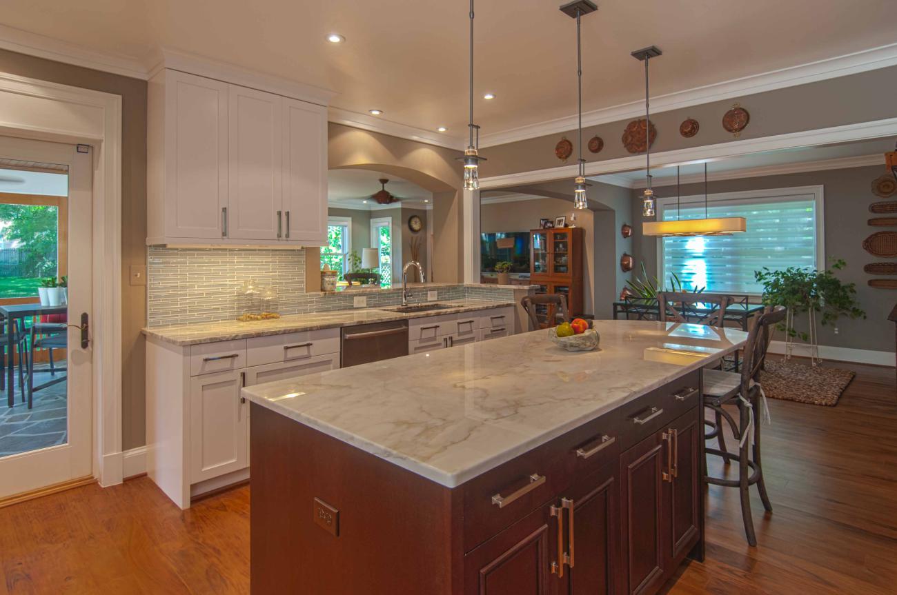 Bennington project - Little City rambler - kitchen towards living room