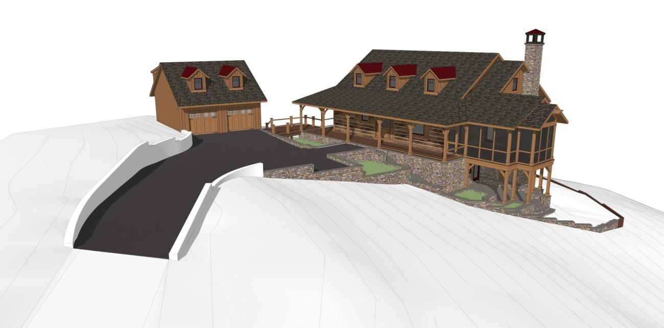 West Virginia River House Front Right Perspective