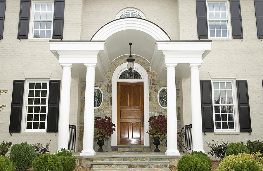 The front entrance detail from Ballard and Mensua's Purcell project with Frank M Bell