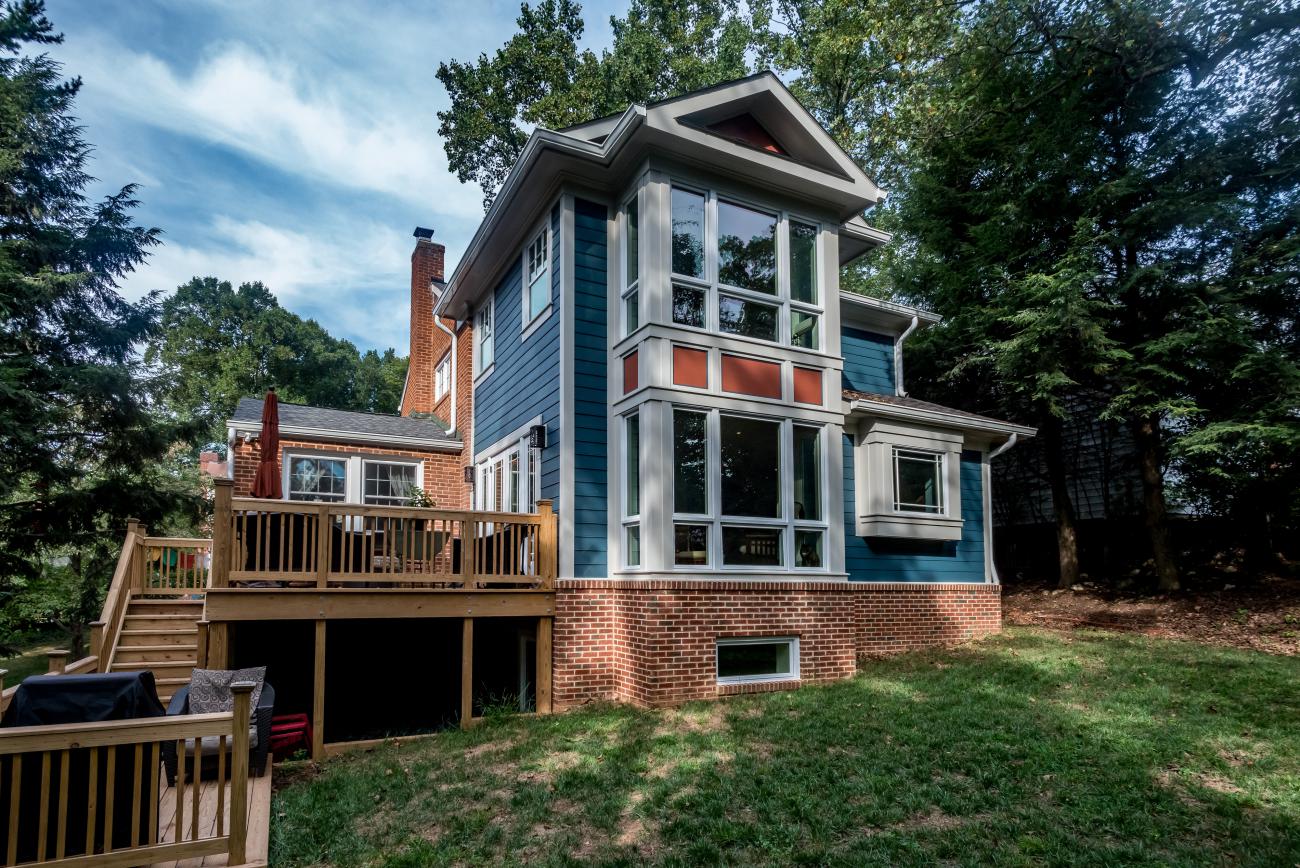 right rear view - Two story renovation - Loucks project