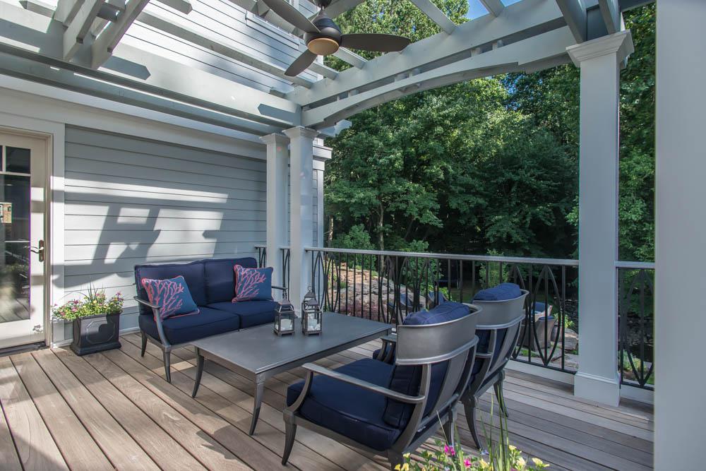 back patio seating - McLean waterfront - Graham project