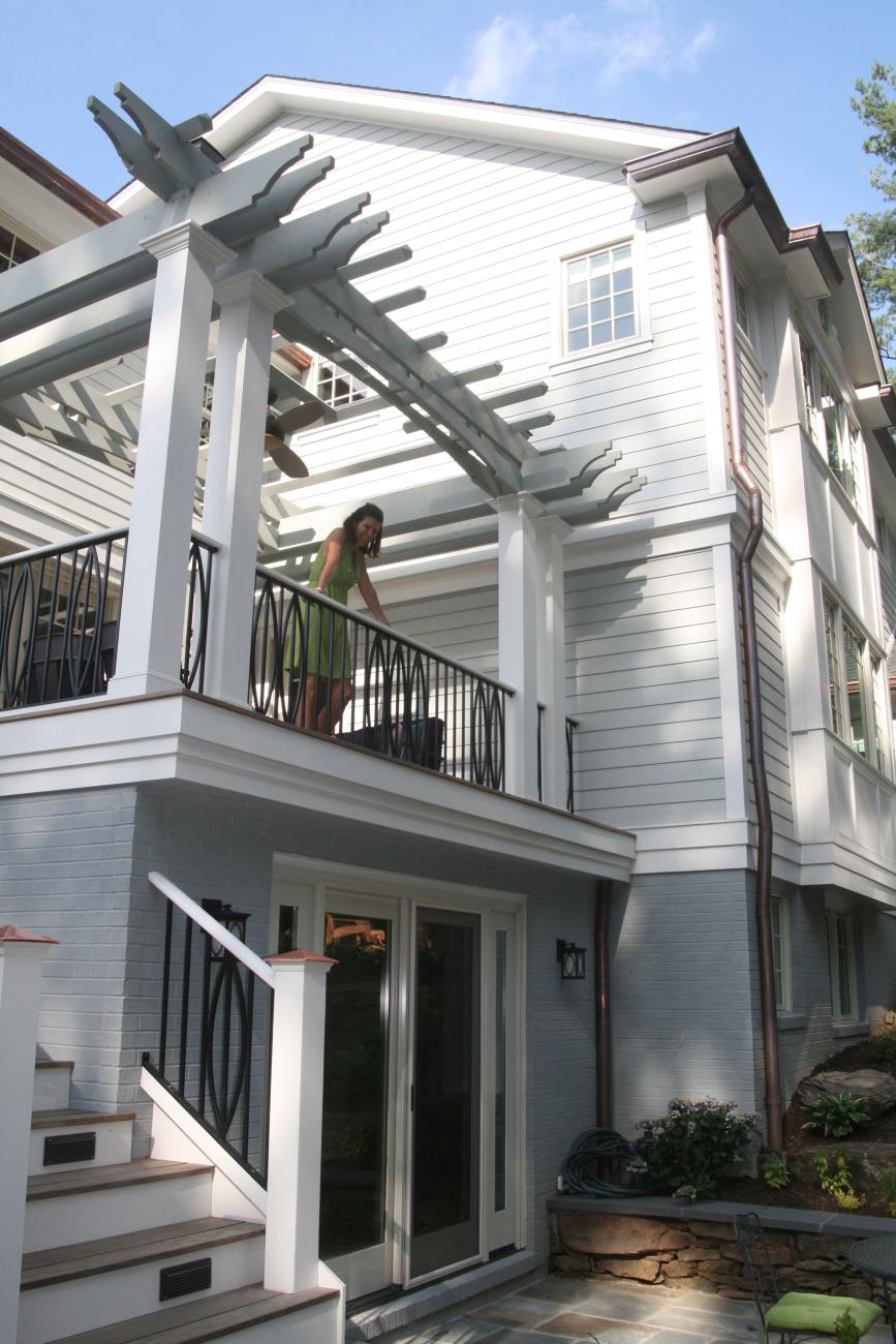 back porch and stair detail - McLean waterfront - Graham project