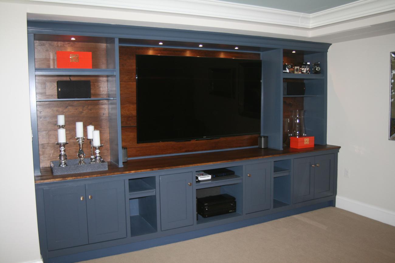 basement theater entertainment system - McLean waterfront - Graham project