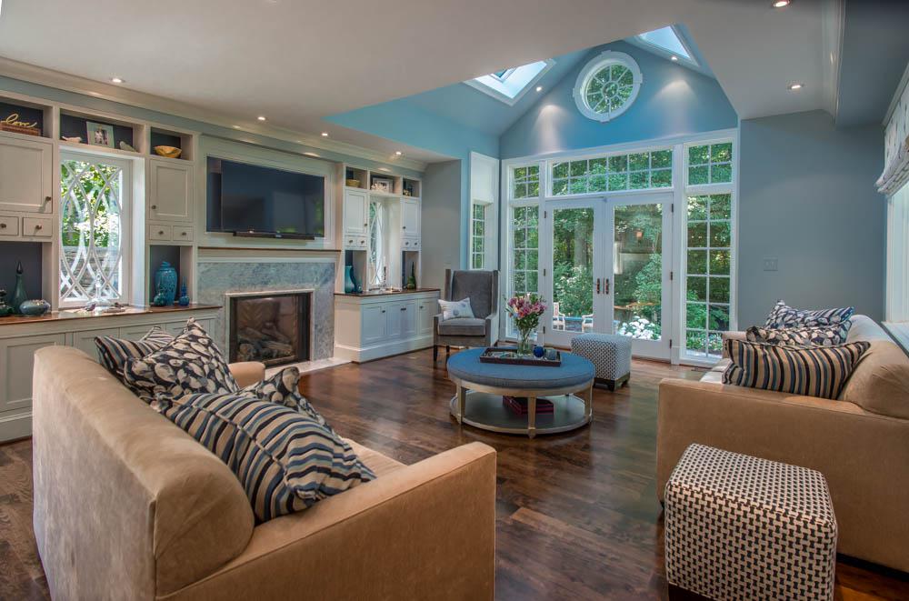 rear yard landscaping with family room