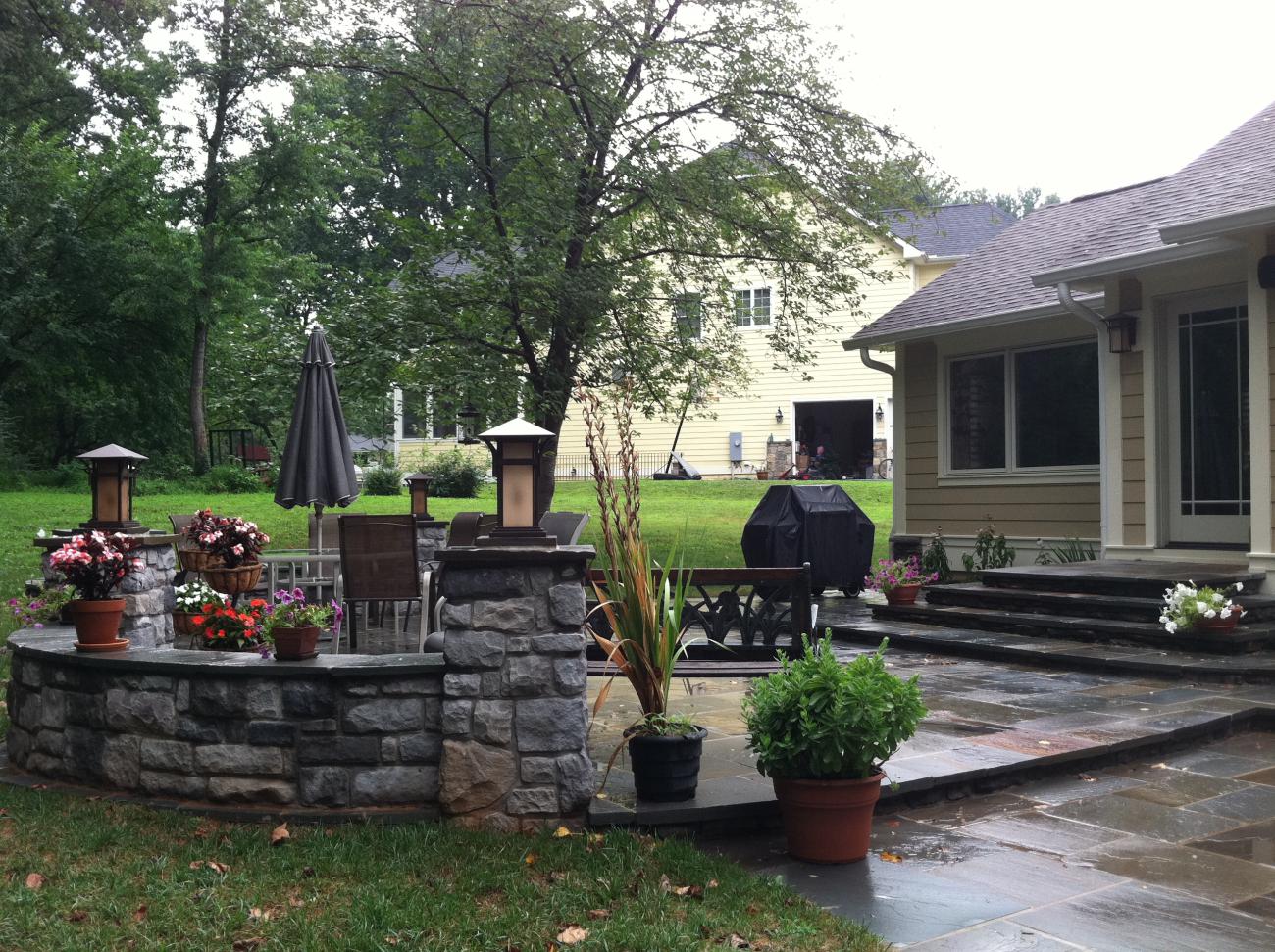 backyard rear patio - Vienna split level renovation - Boswell project