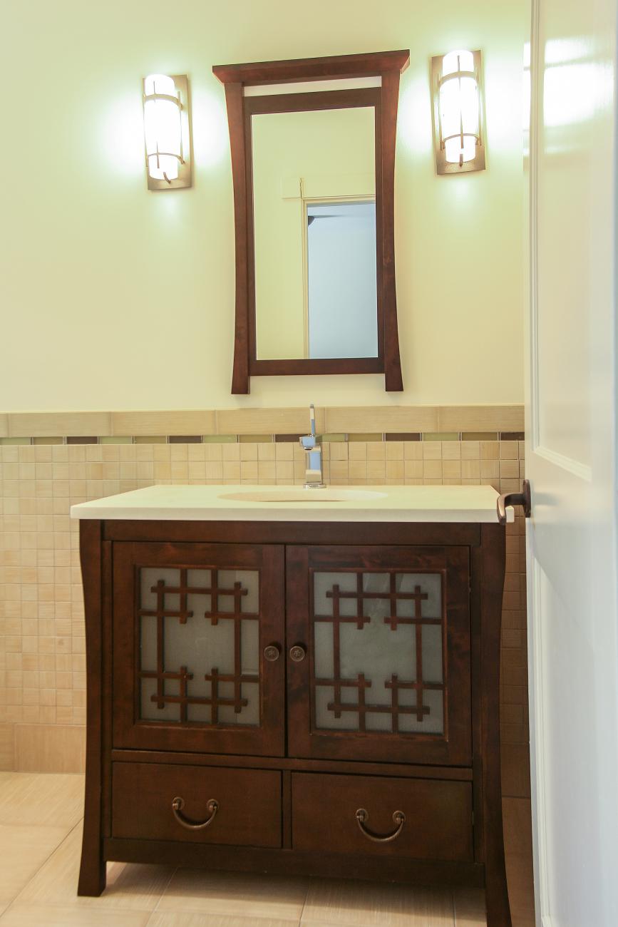 hall bathroom vanity - Modern home makeover - Carr Baron project