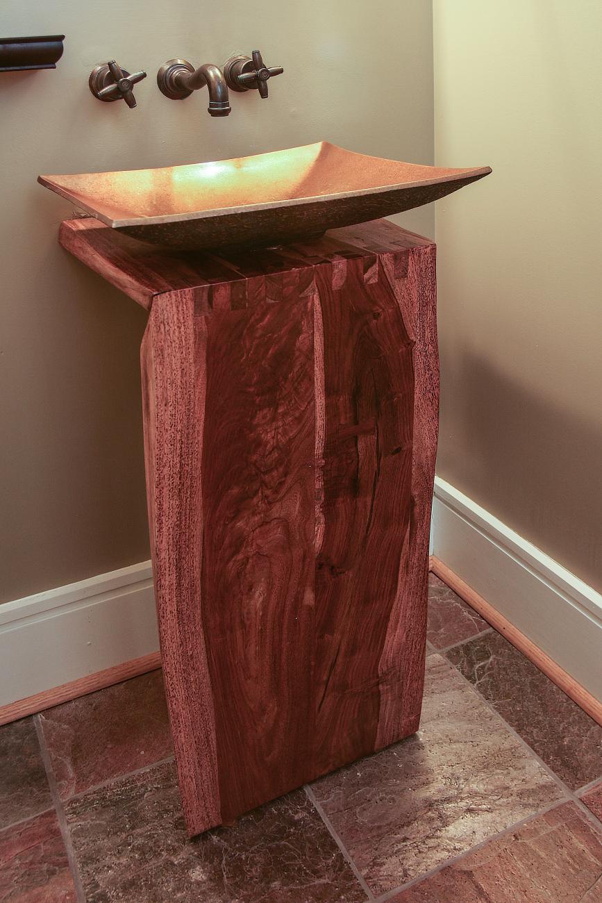 powder room vanity detail - Modern home makeover - Carr Baron project