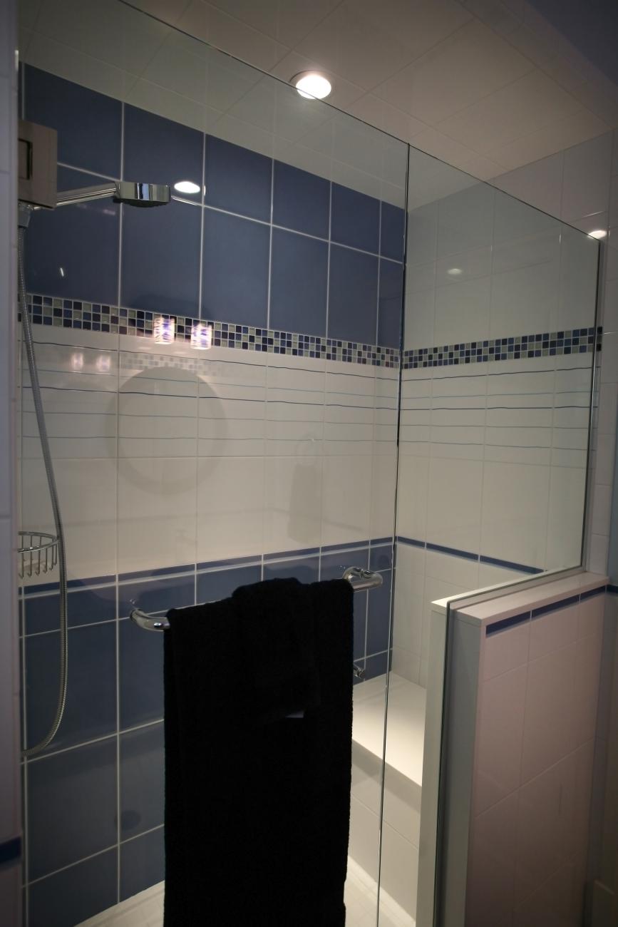 Carr project - nautical New England waterfront home - shower stall