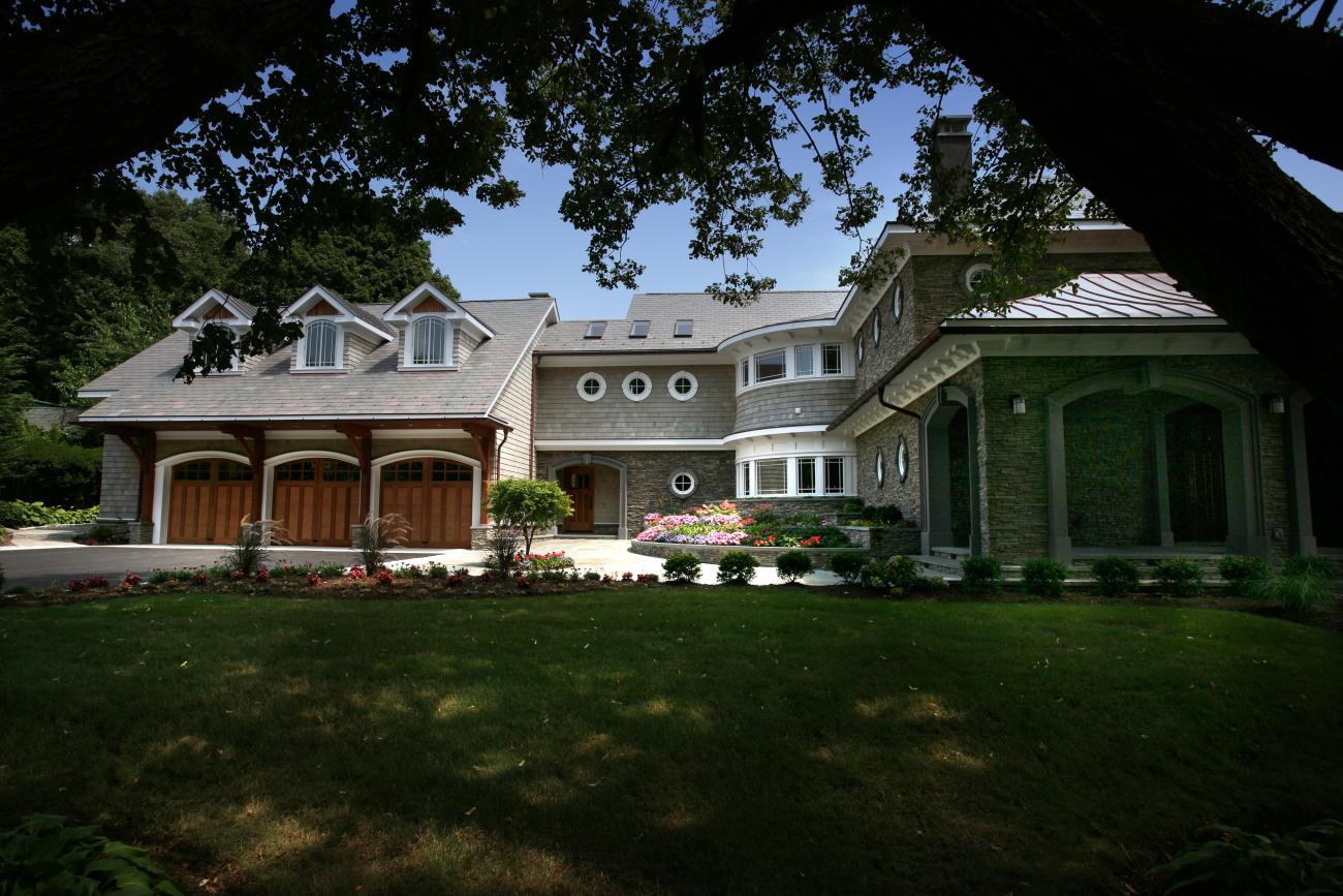 Carr project - nautical New England waterfront home - front