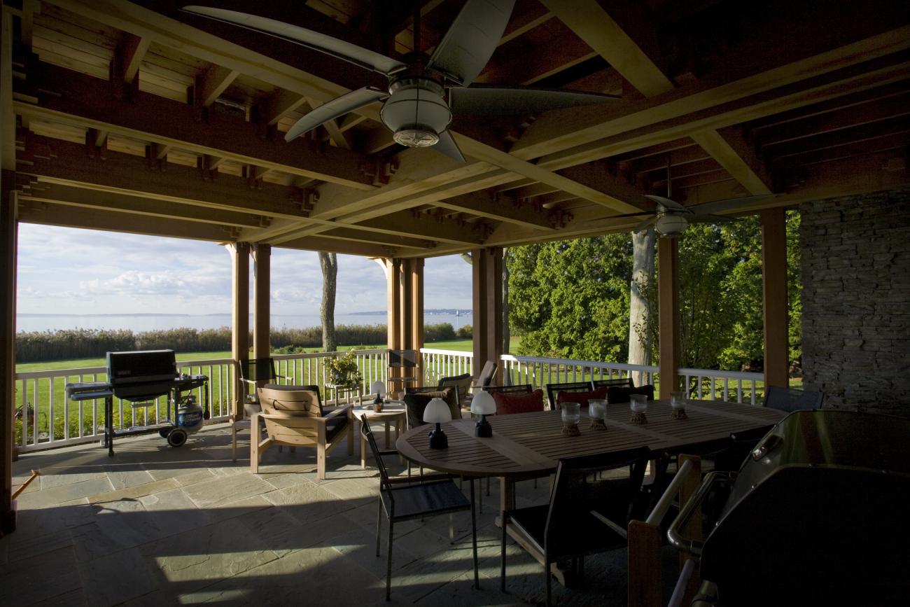 Carr project - nautical New England waterfront home - large florida room