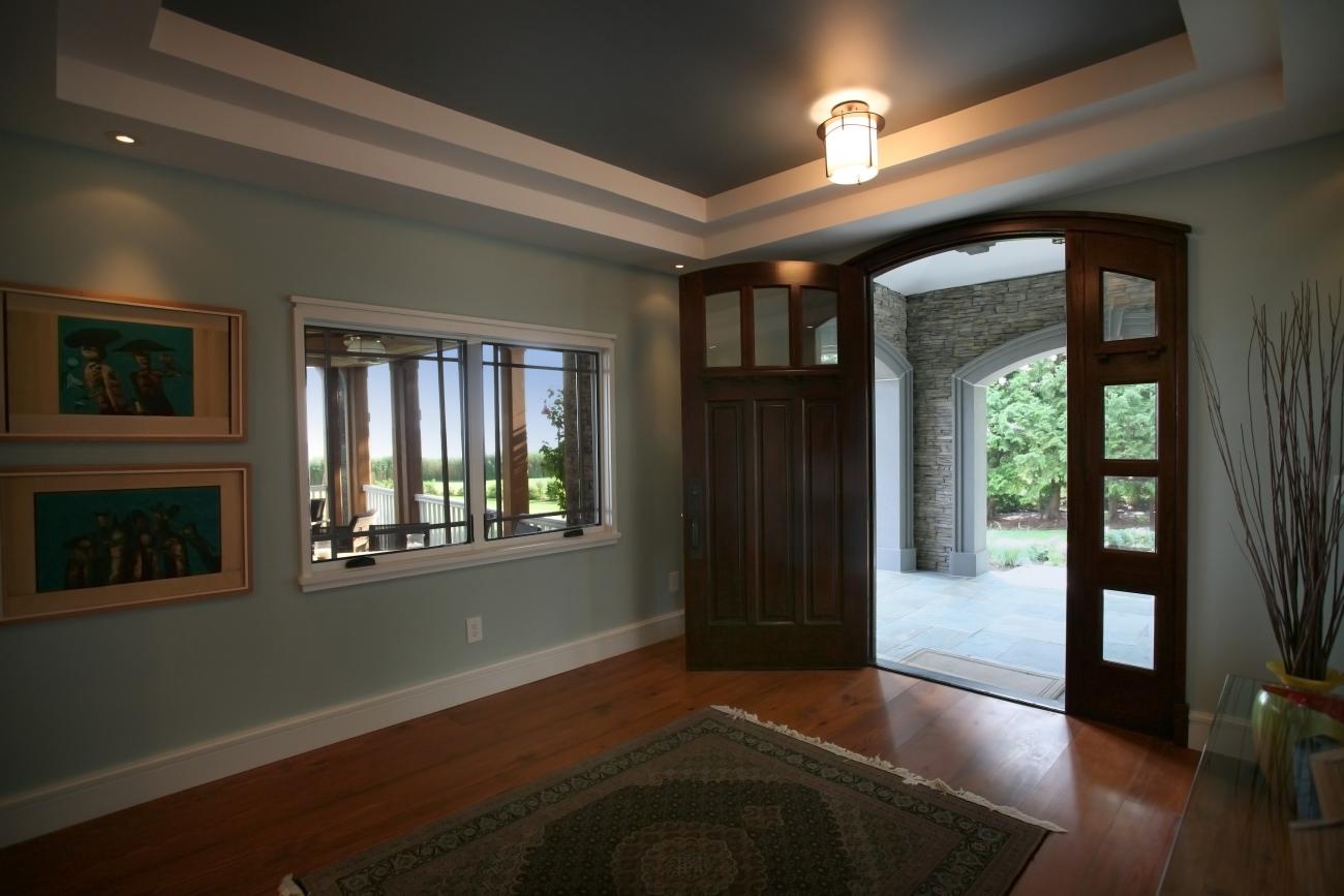 Carr project - nautical New England waterfront home - entryway foyer