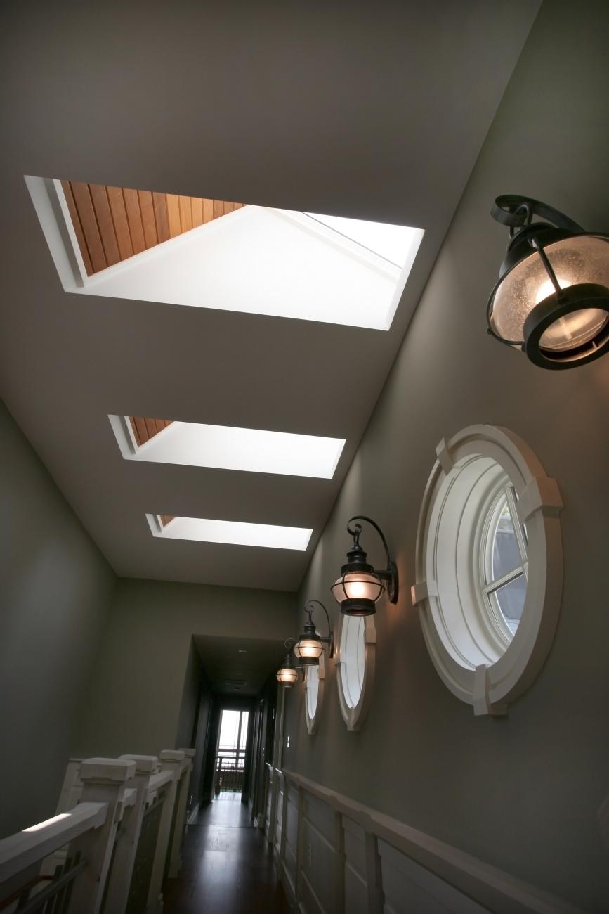 Carr project - nautical New England waterfront home - second floor's hallway