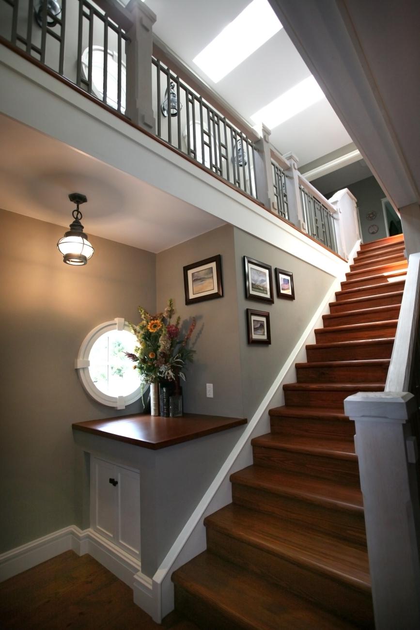 Carr project - nautical New England waterfront home - mudhall staircase